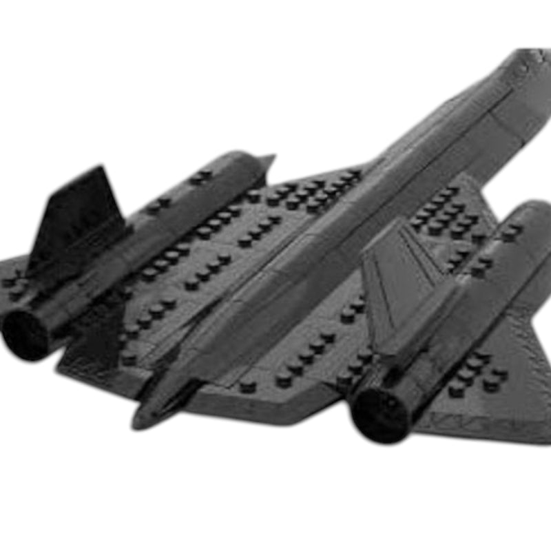 Military Series SR-71 Reconnaissance Aircraft Jet Blackbird Air Force Building Block Set (183 Pieces) -Building and Military Toys