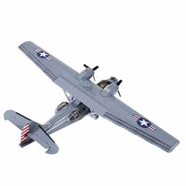 Open Box WW2 Military PBY Catalina Water Aircraft Seaplane Building Blocks Set | General Jim’s Toys