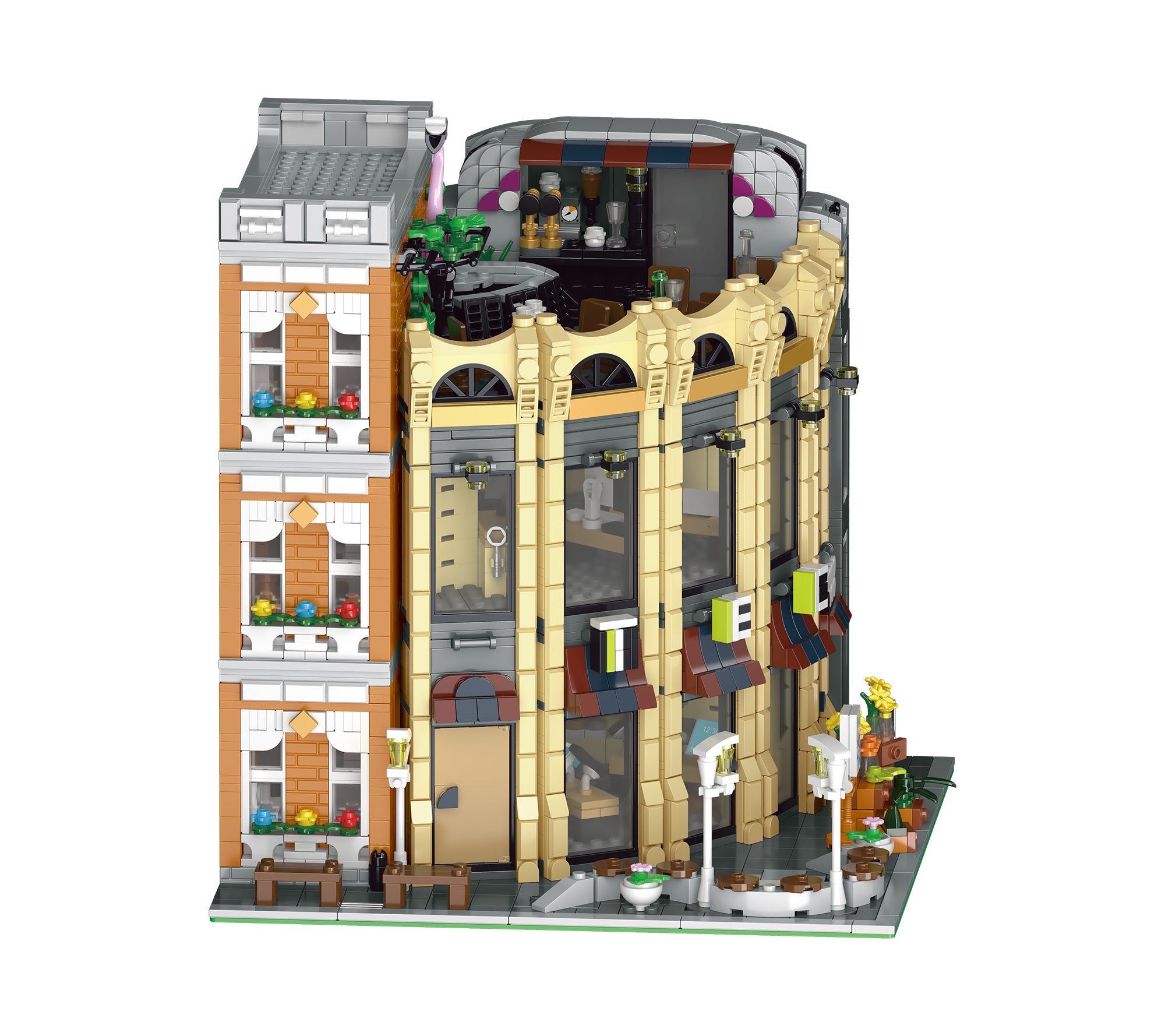 Corner Department Store Building Blocks Set | 3,231 Pieces | GJ-CDS