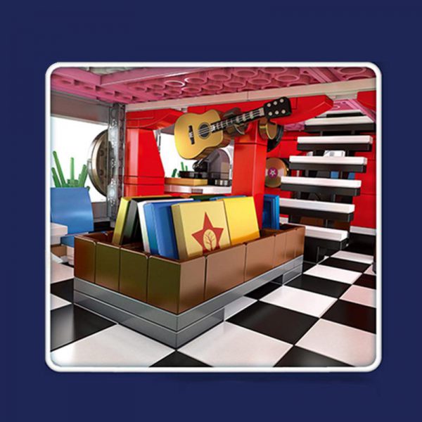 Music Store &amp; Car Wash Street View Building Set | General Jim's Toys & Bricks | GJ-MCWS