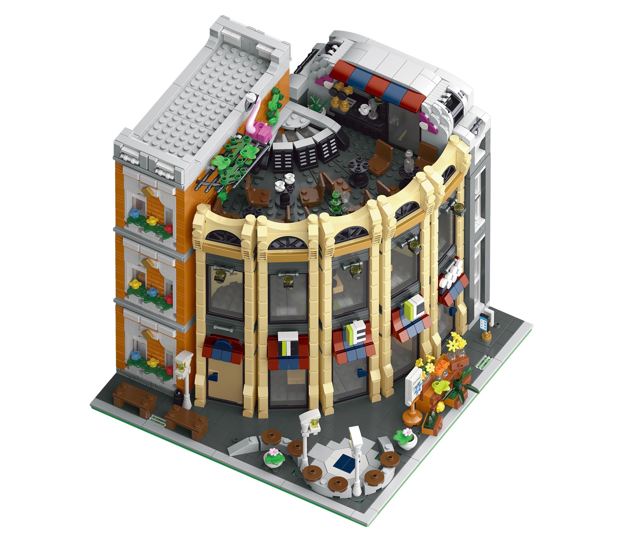 Corner Department Store Building Blocks Set | 3,231 Pieces | GJ-CDS