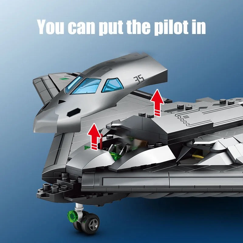 Stealth Ghost Bomber Building Block Set | General Jim's Toys & Bricks | GJ-B2SB