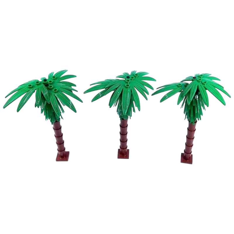 Coconut Palm Trees Building Blocks Toy Bricks Set | Set of 6 5" inch Coconut Palms | General Jim's Toys