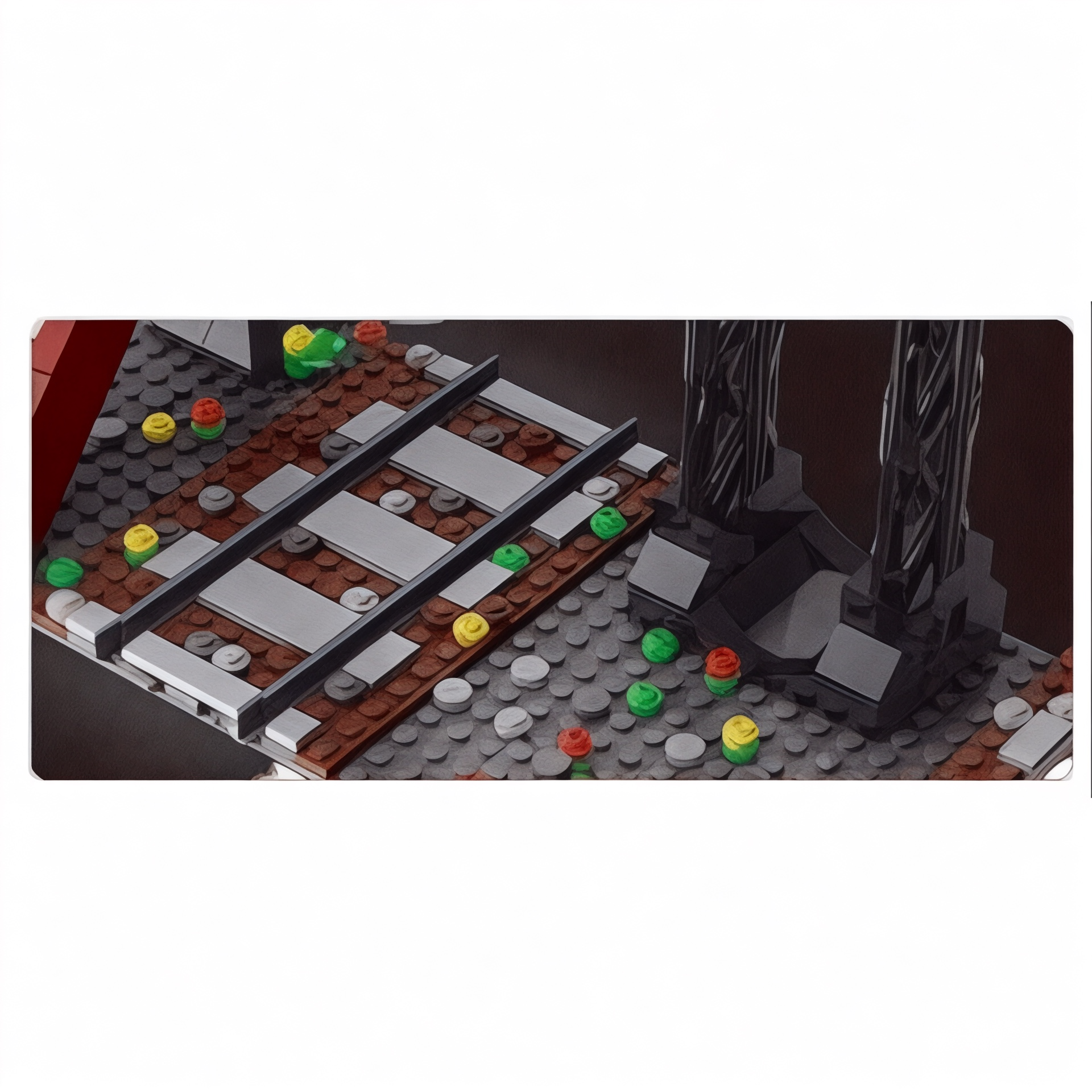Red Railway Crossing Bridge Building Block Set | General Jim's Toys | GJ-RRC