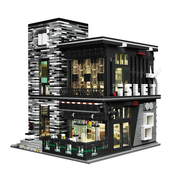 Pub and Restaurant Modular City Building Blocks Set with LED Lighting | General Jim's Toys