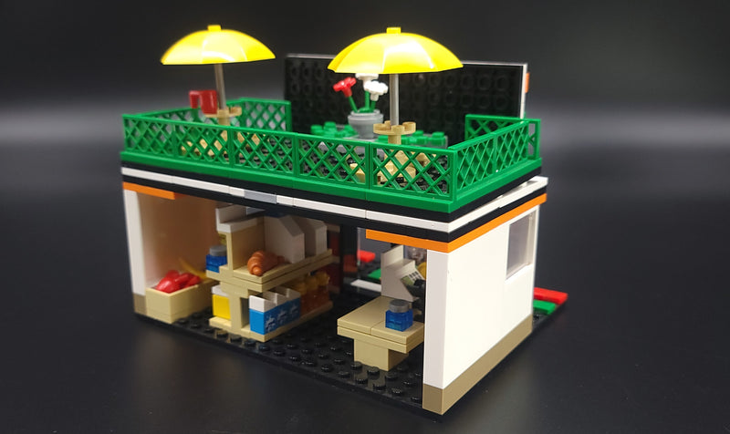 Convenience Store Gas Station Modular City Building Blocks Set | General Jim's Toys