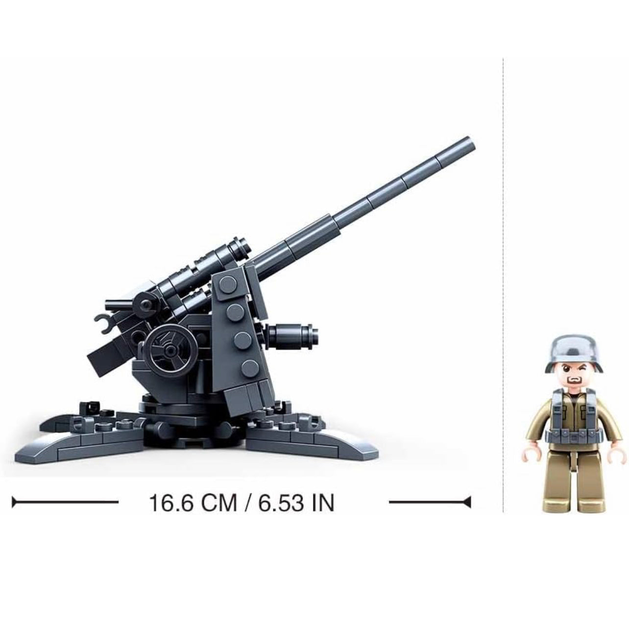 WWII German Anti-Aircraft Gun Building Blocks Set | General Jim's Toys & Bricks | GJ-GAB