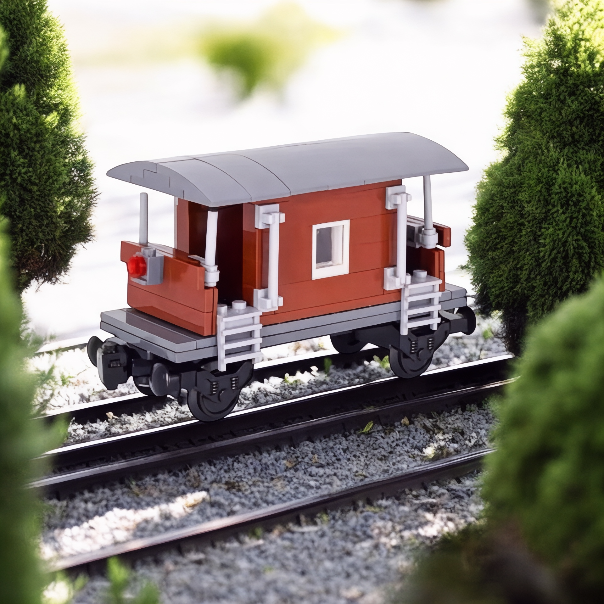 Retro Train Caboose Carriage Building Bricks Set | General Jim's Toys & Bricks | GJ-TCC