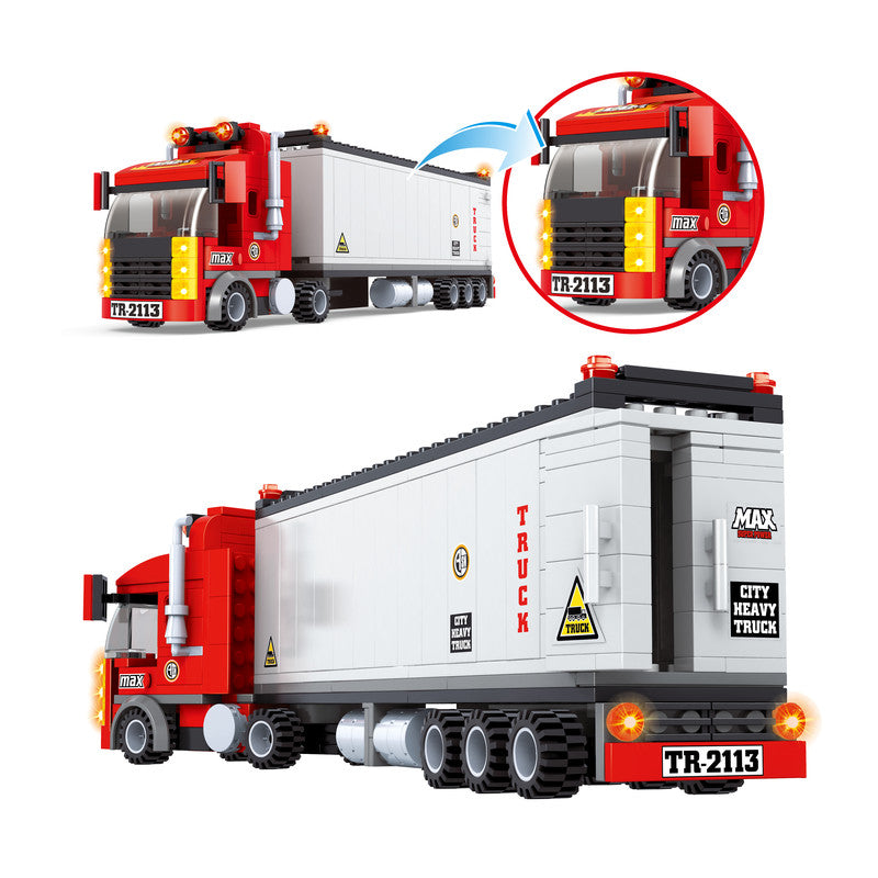 Big Rig Tractor Trailer Truck Building Blocks Set | General Jim's Toys & Bricks | GJ-KOT