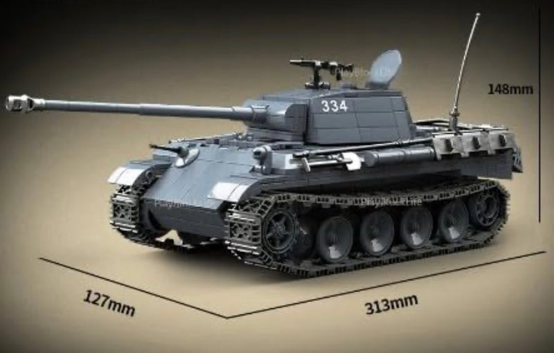 WW2 Panther Tank - Panther Ausfuhrung G Sd.Kfz.171 Tank Building Blocks Set