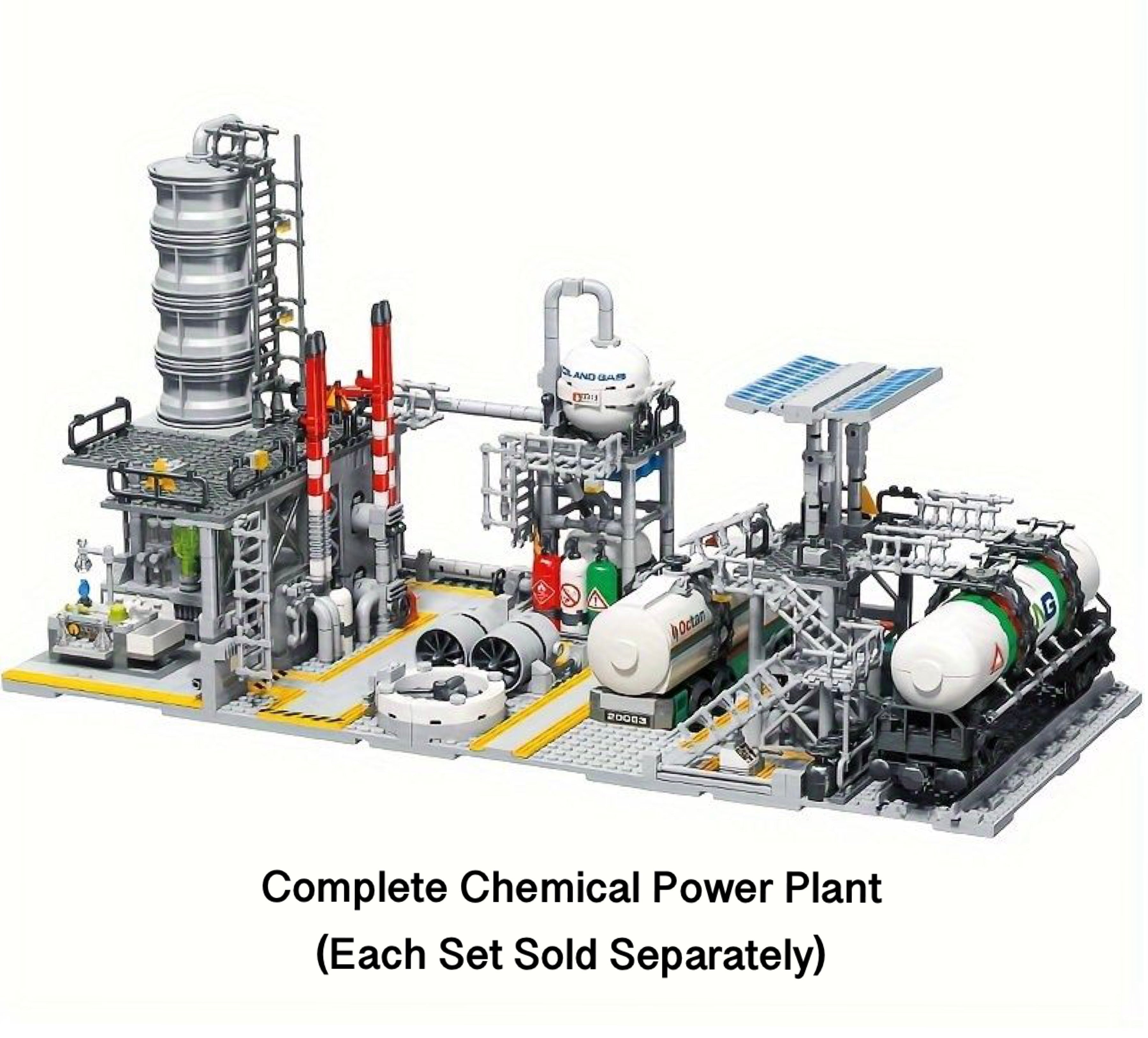 Chemical Plant: Natural Gas Storage Center Building Blocks Set | General Jim's Toys | GJ-CPNG