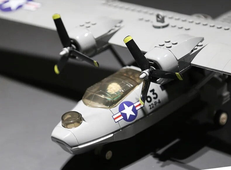 WW2 Military PBY Catalina Water Aircraft Seaplane Building Blocks Set | General Jim’s Toys