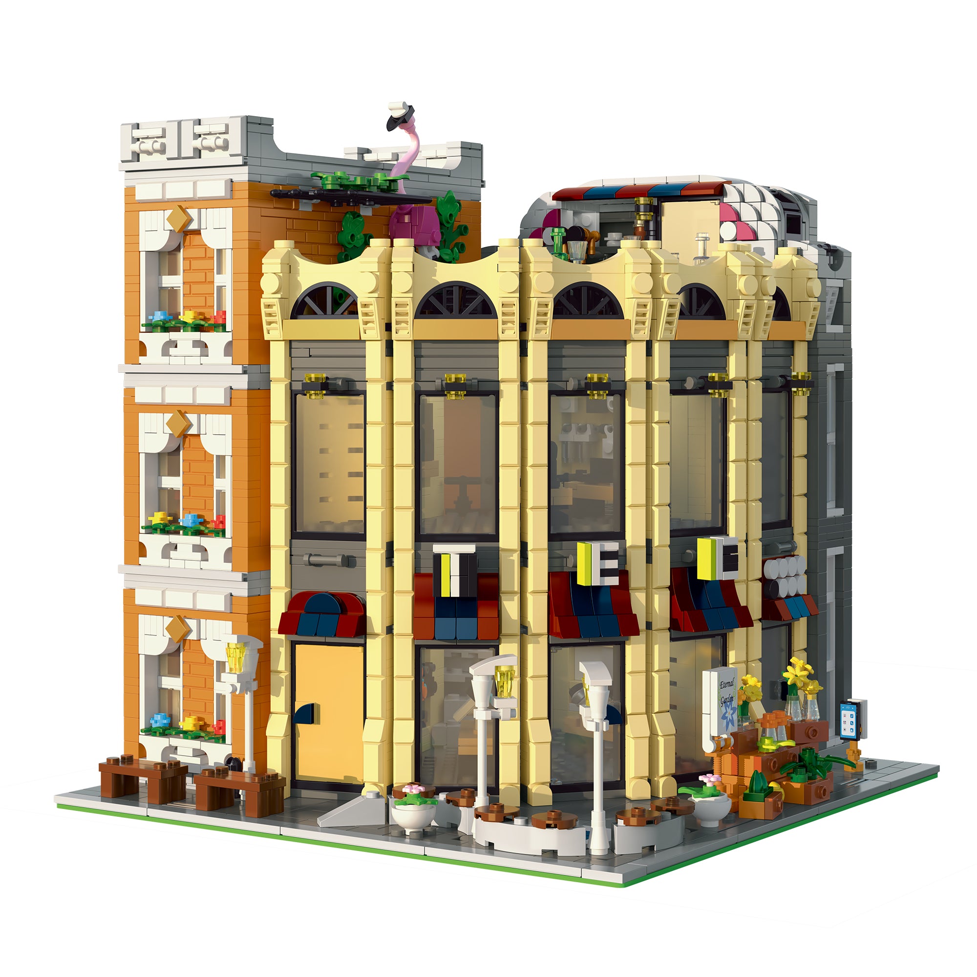 Corner Department Store Building Blocks Set | 3,231 Pieces | GJ-CDS