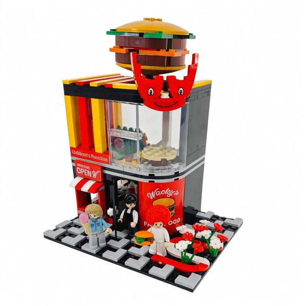 Wacky's Fast Food™ Burger Joint Building Blocks Alternative Brick Building Set