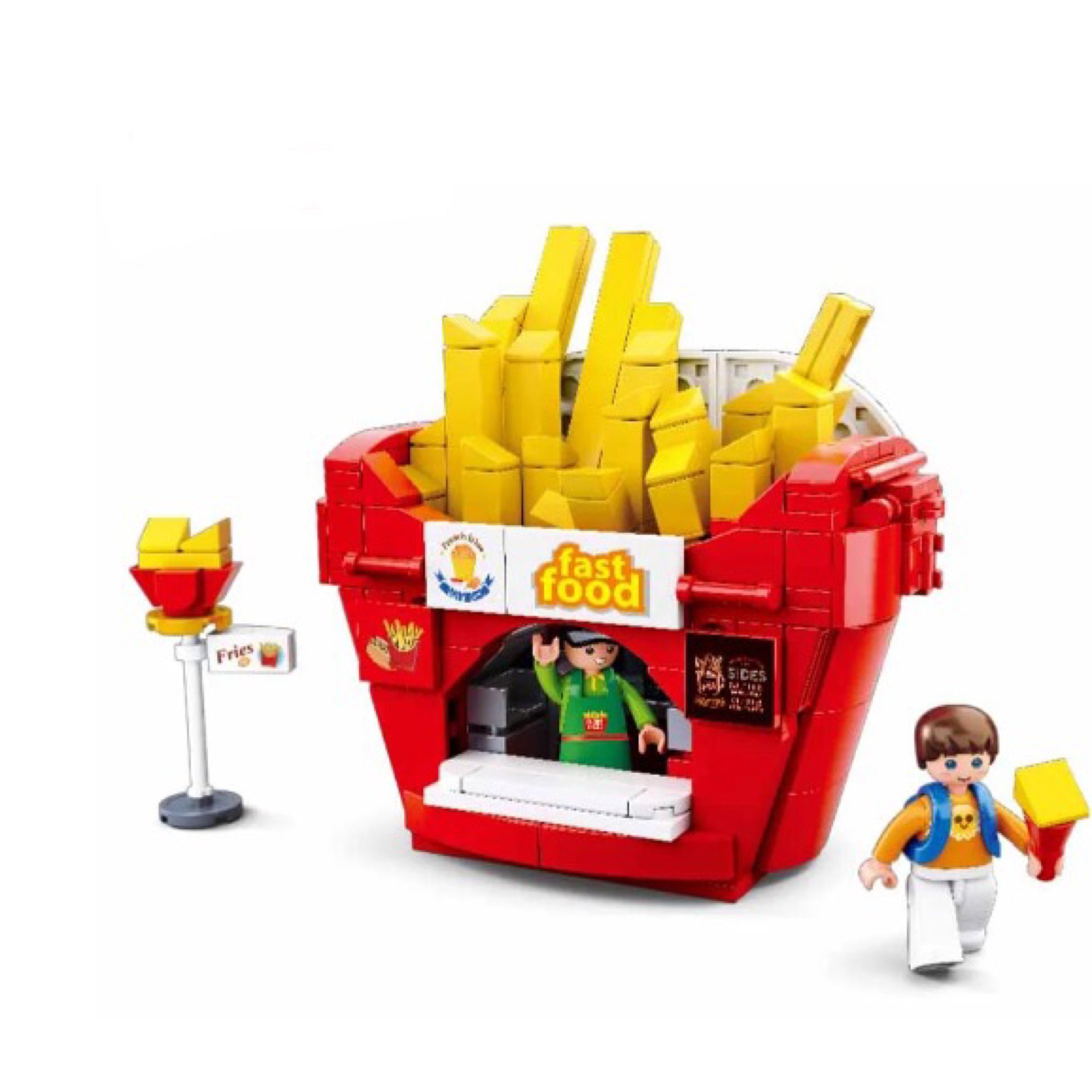 French Fry Stand Street View Building Blocks Set | General Jim's Toys | GJ-FFS