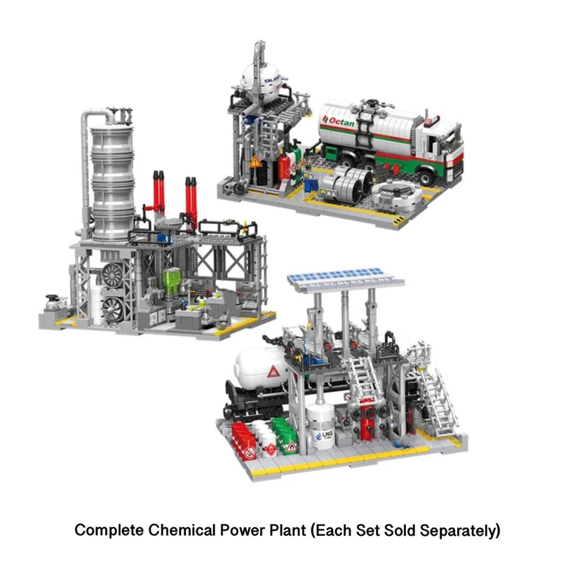 Chemical Plant: Natural Gas Storage Center Modular Building Blocks Set