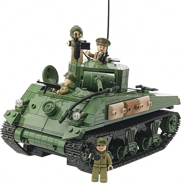 M4A1 Sherman WW2 Army Building Blocks Toy Tank Set