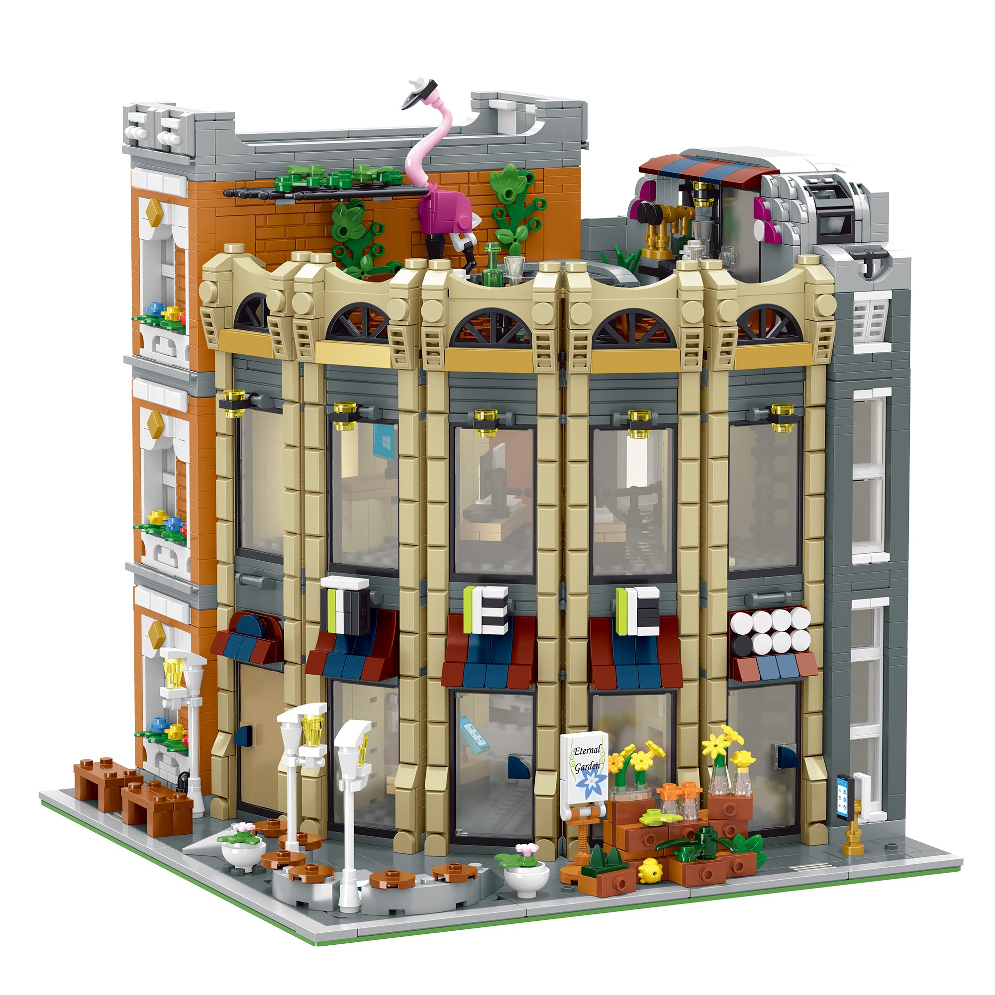 Corner Department Store Building Blocks Set | 3,231 Pieces | GJ-CDS