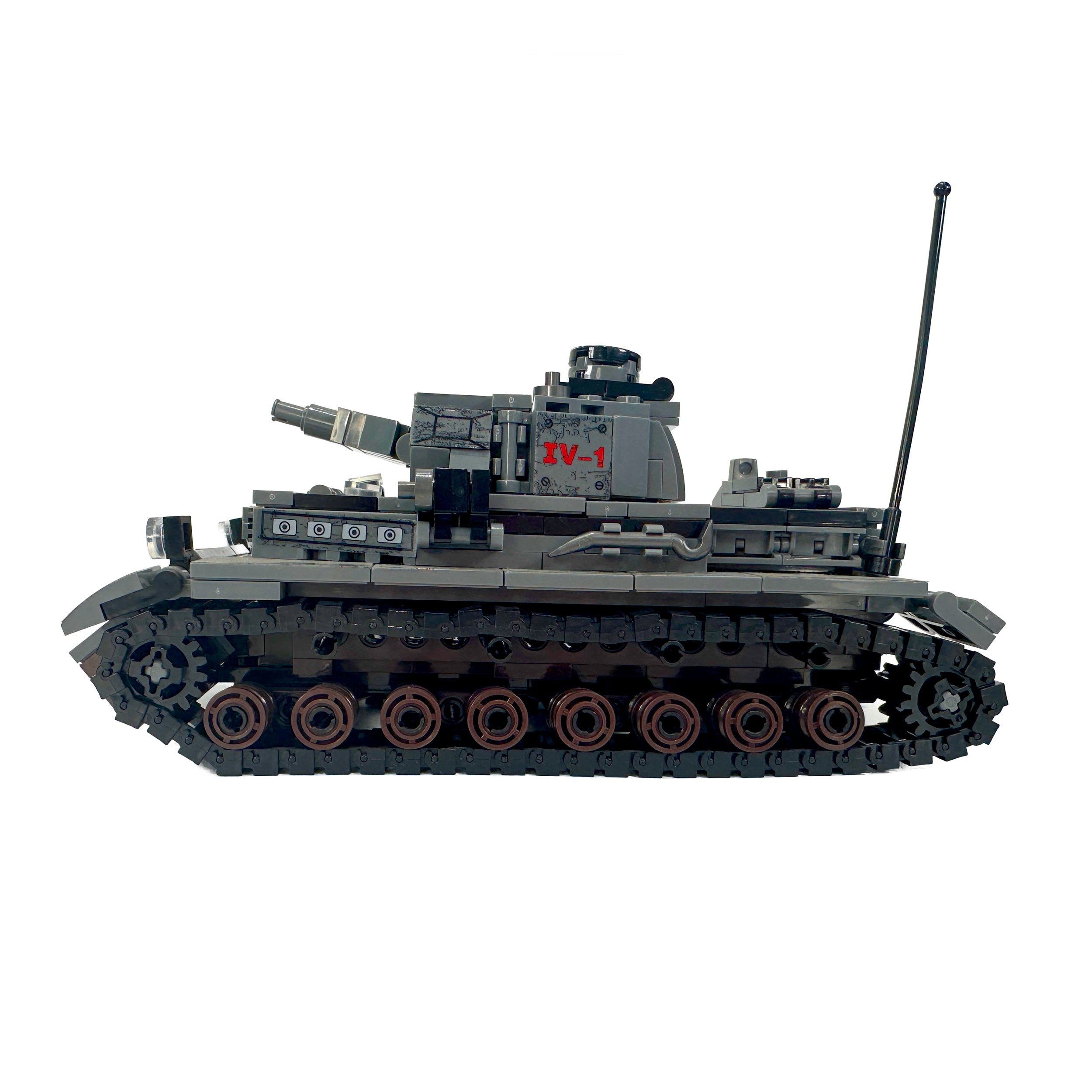 Left side view of Panzer IV World War II German military tank model