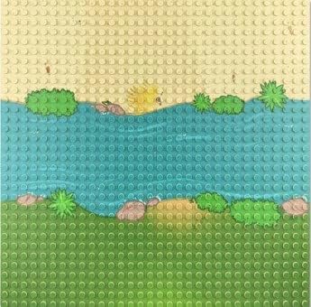 Complete Set of Sandy River Island Baseplates -9 Pack  | General Jim's Toys & Bricks | GJ-9MBPS
