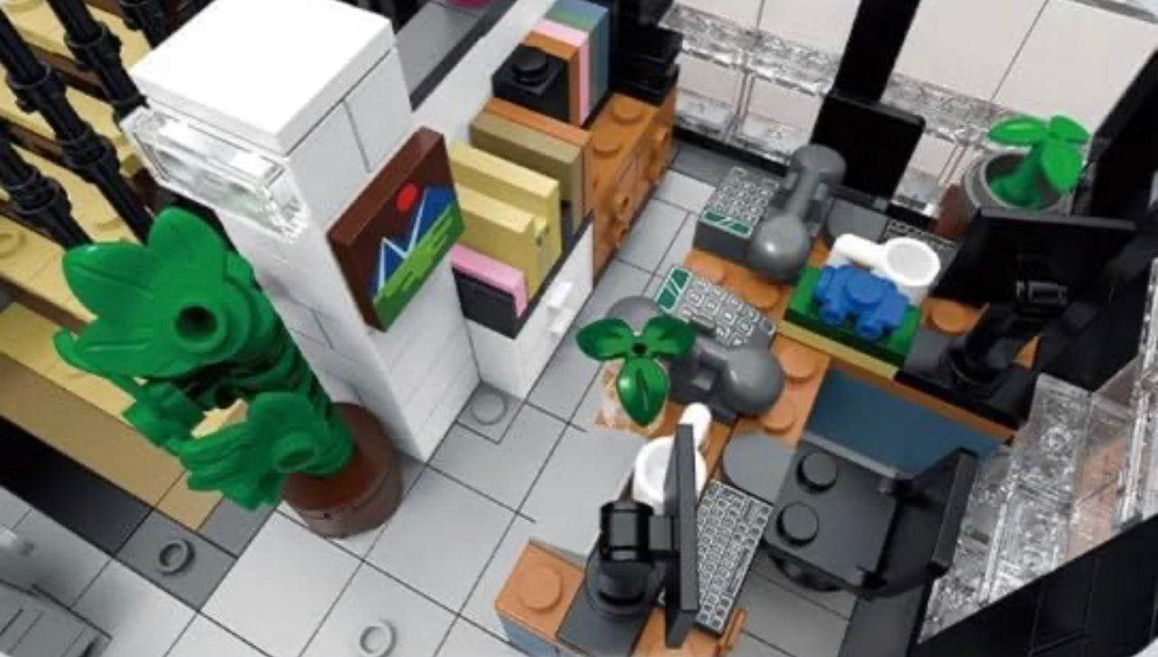 Open Box | Downtown Office Building Modular Building Blocks Set with Integrated Light Panels