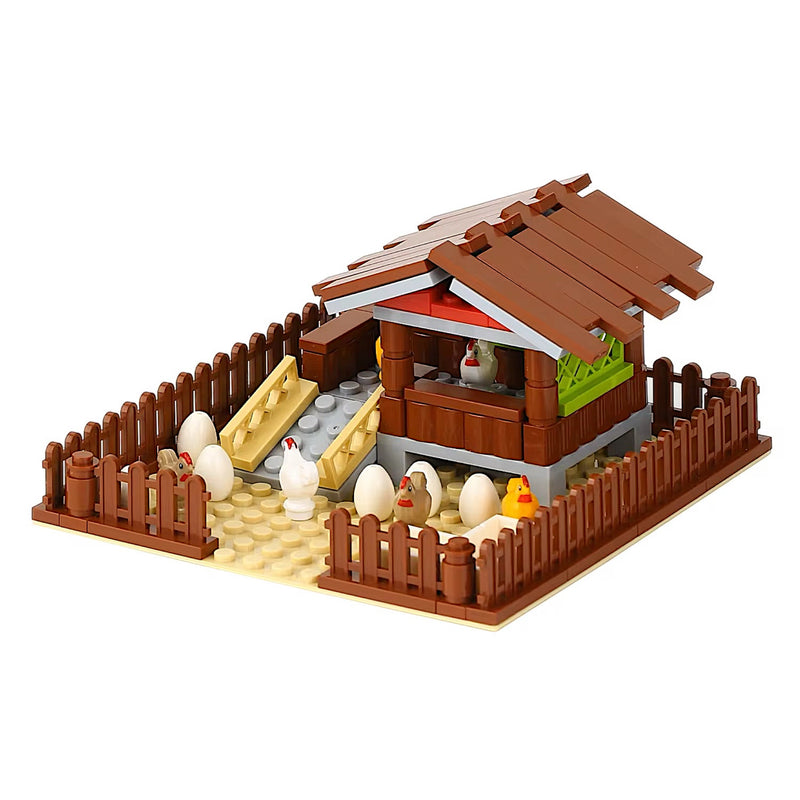 Chicken Coop Hen House Building Blocks Toy Bricks Set | General Jim's Toys