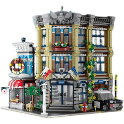 Open Box | Police Station with Donut Shop Modular City Building Blocks Set