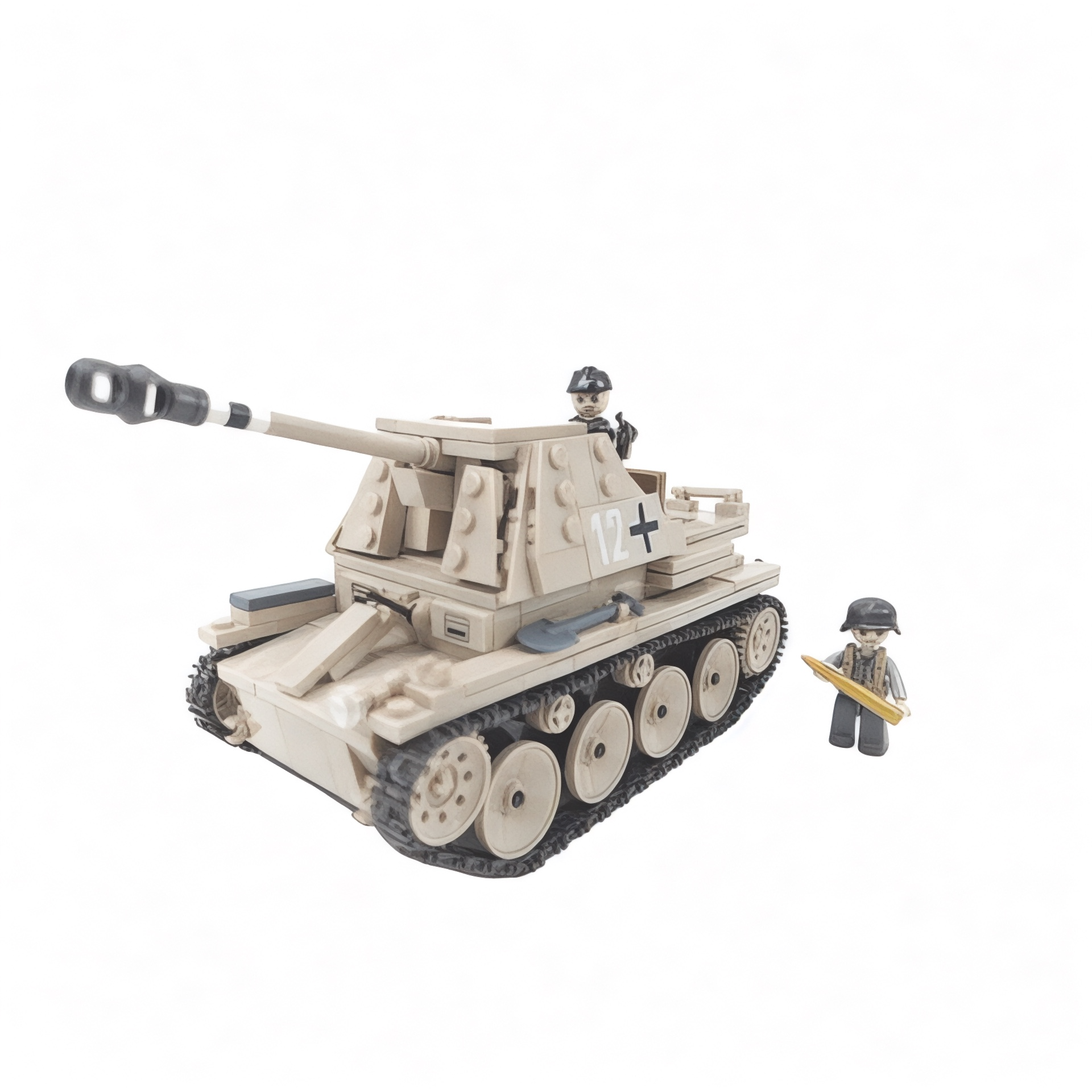 German Marder III Tank Destroyer SD.KFZ.138 Building Blocks Set | General Jim's Toys & Bricks | GJ-GTD