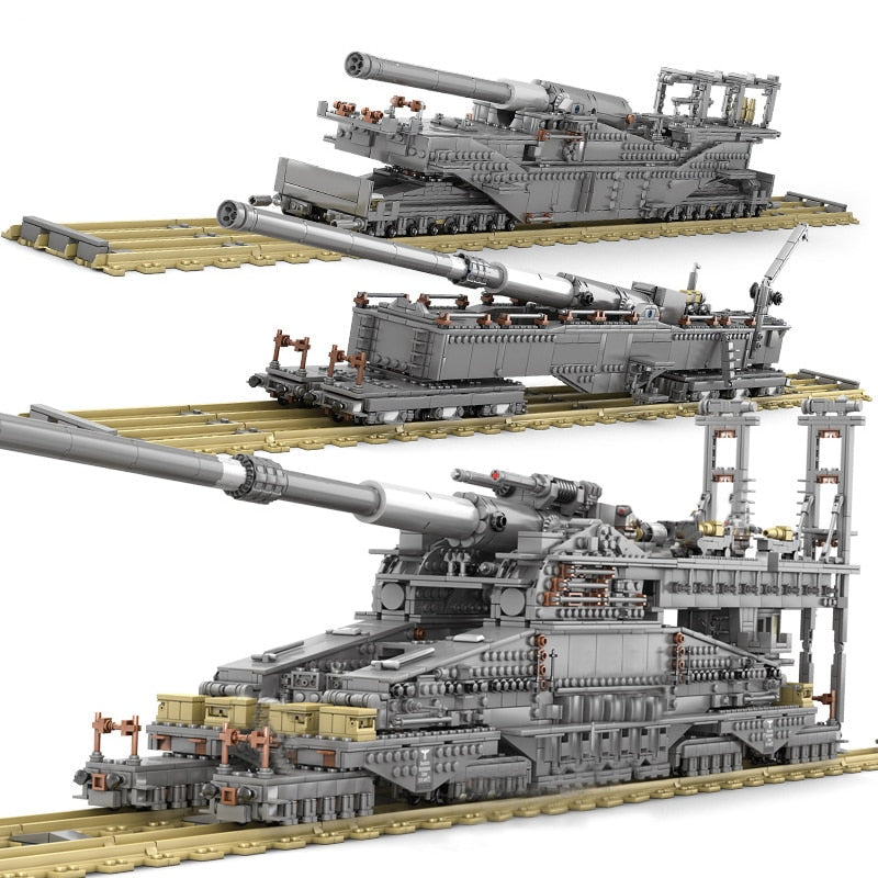 Gustav Dora Cannon Railway Gun WW2 Building Blocks Toy Bricks Set | General Jim's Toys