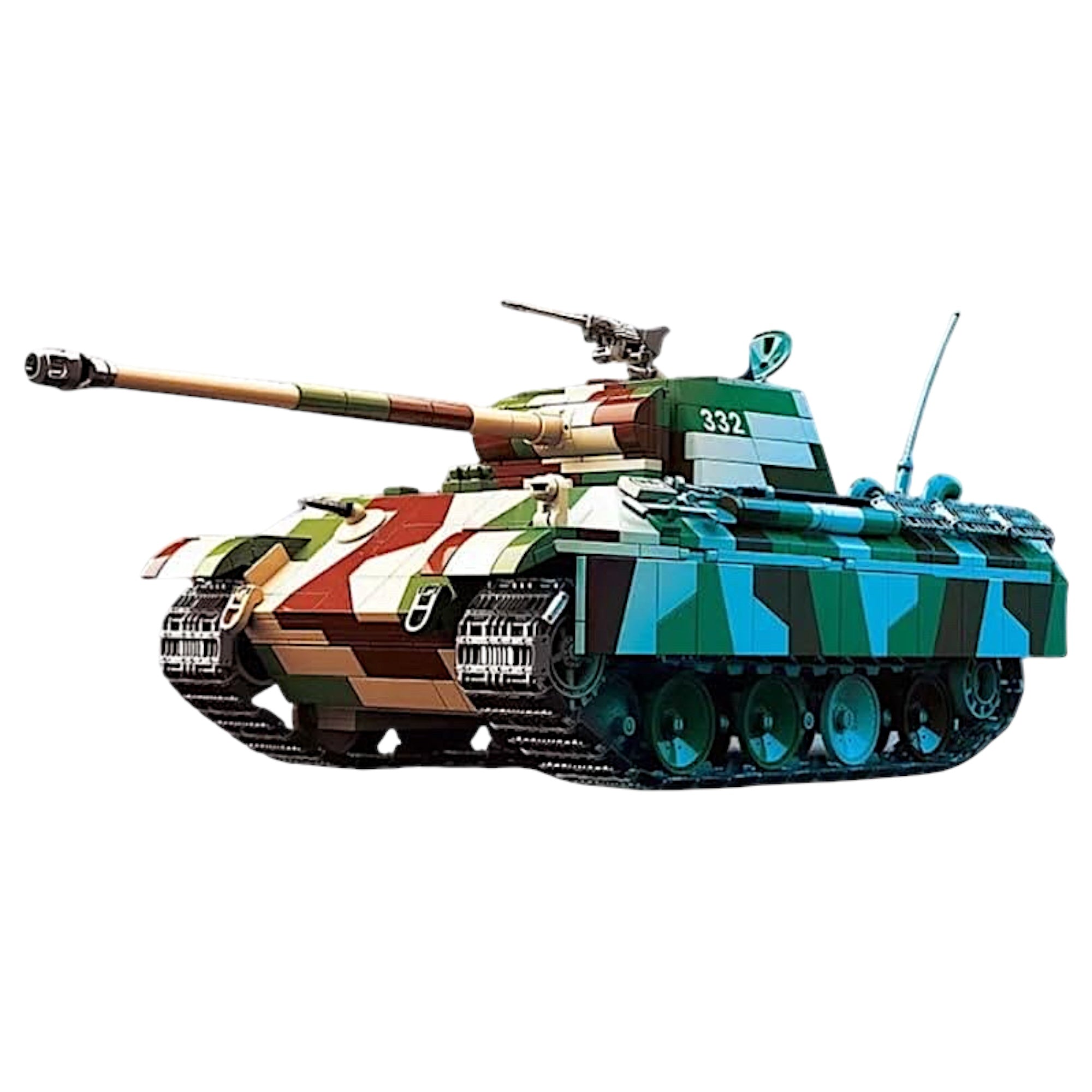 Panzerkampfwagen V 332 Panther Tank Building Blocks Set | AUSF.G SD.KFZ.171 332 | General Jim's Toys & Bricks | GJ-GPV332