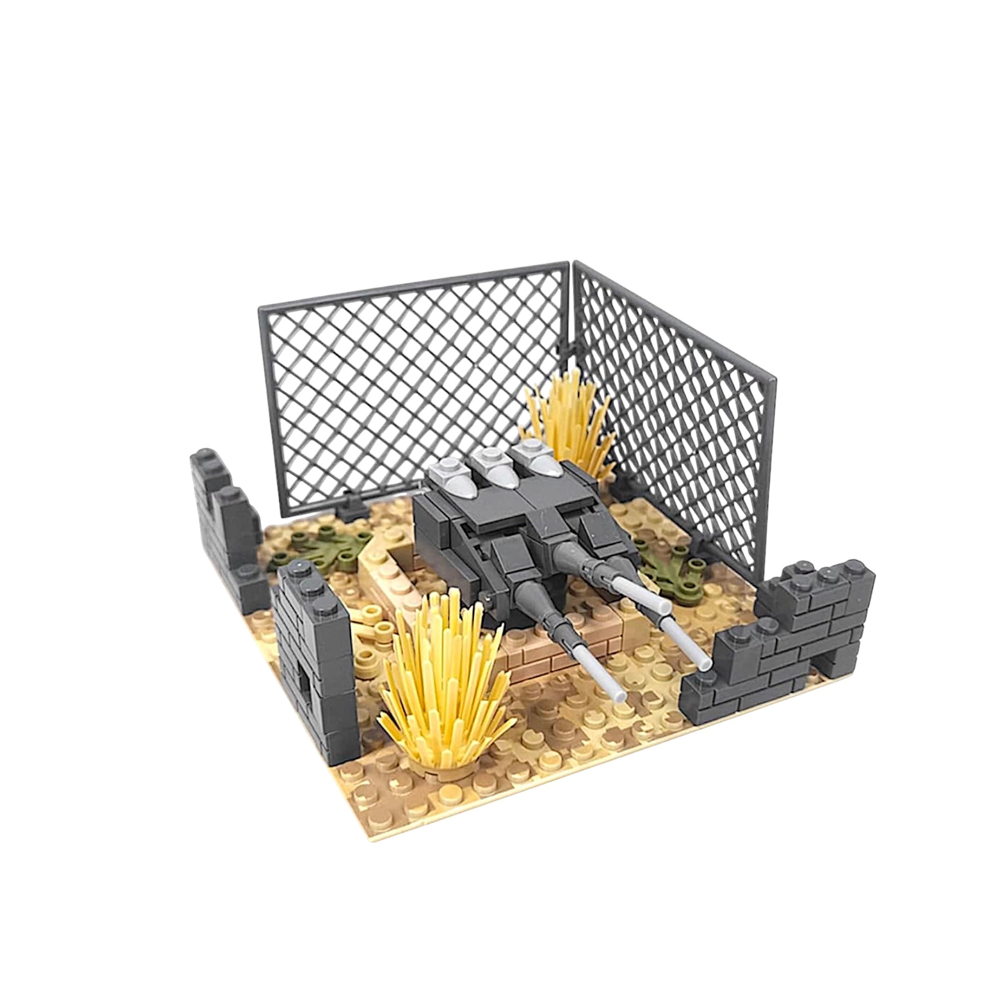 6-Piece Desert Military Base Building Block Set | General Jim's Toys &