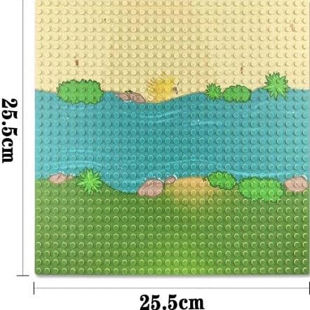Complete Set of Sandy River Island Baseplates -9 Pack  | General Jim's Toys & Bricks | GJ-9MBPS