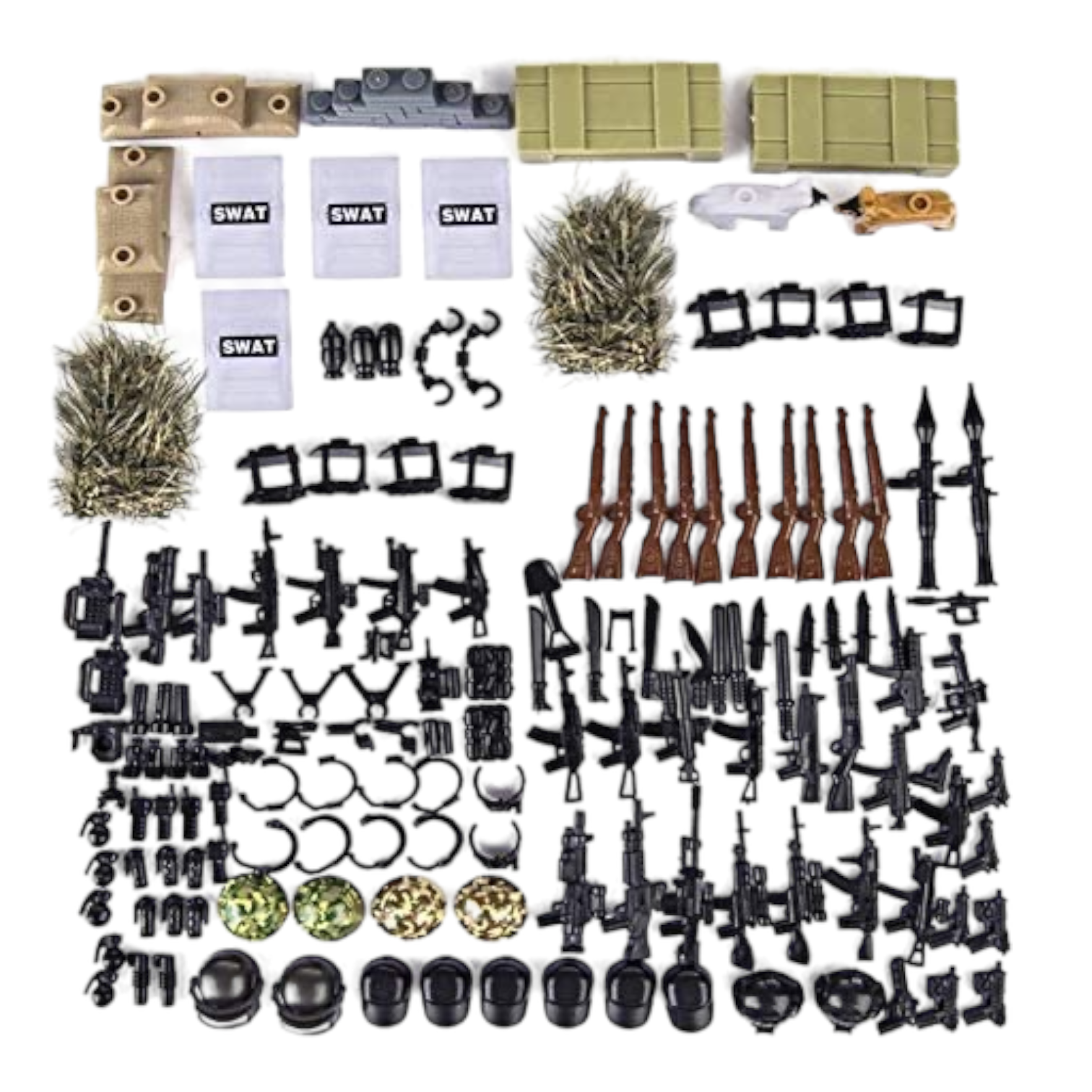 Swat Tactical Unit Accessories Pack for Building Blocks | General Jim’s Toys & Bricks | GJ-TSWK