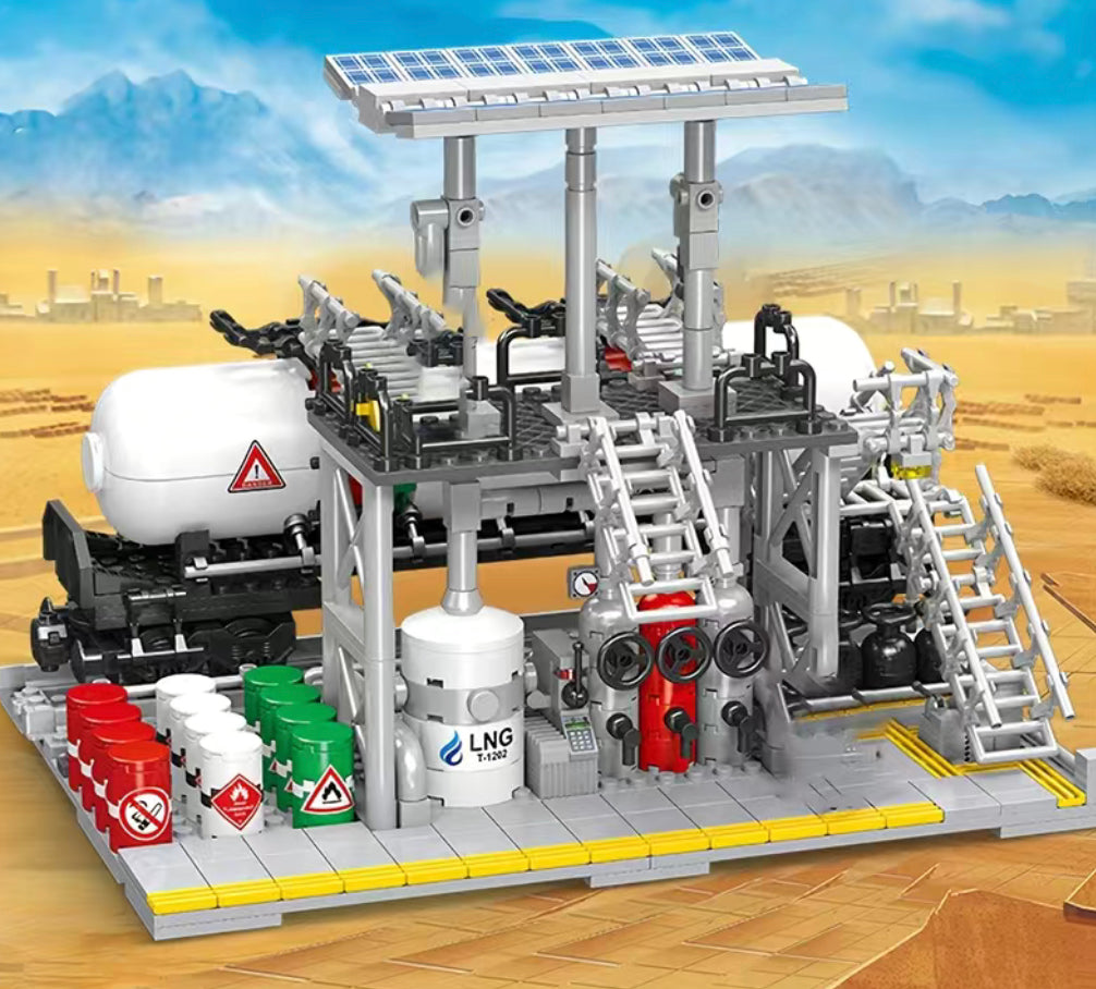 Chemical Plant: Natural Gas Storage Center Building Blocks Set | General Jim's Toys | GJ-CPNG