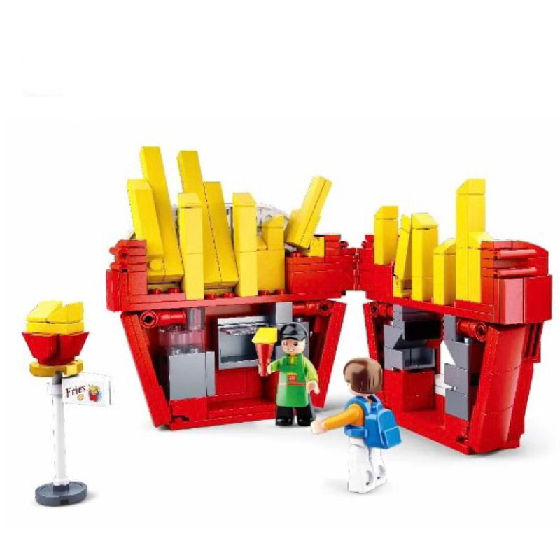 French Fry Stand Street View Creator Modular City Building Blocks Set | General Jim's Toys