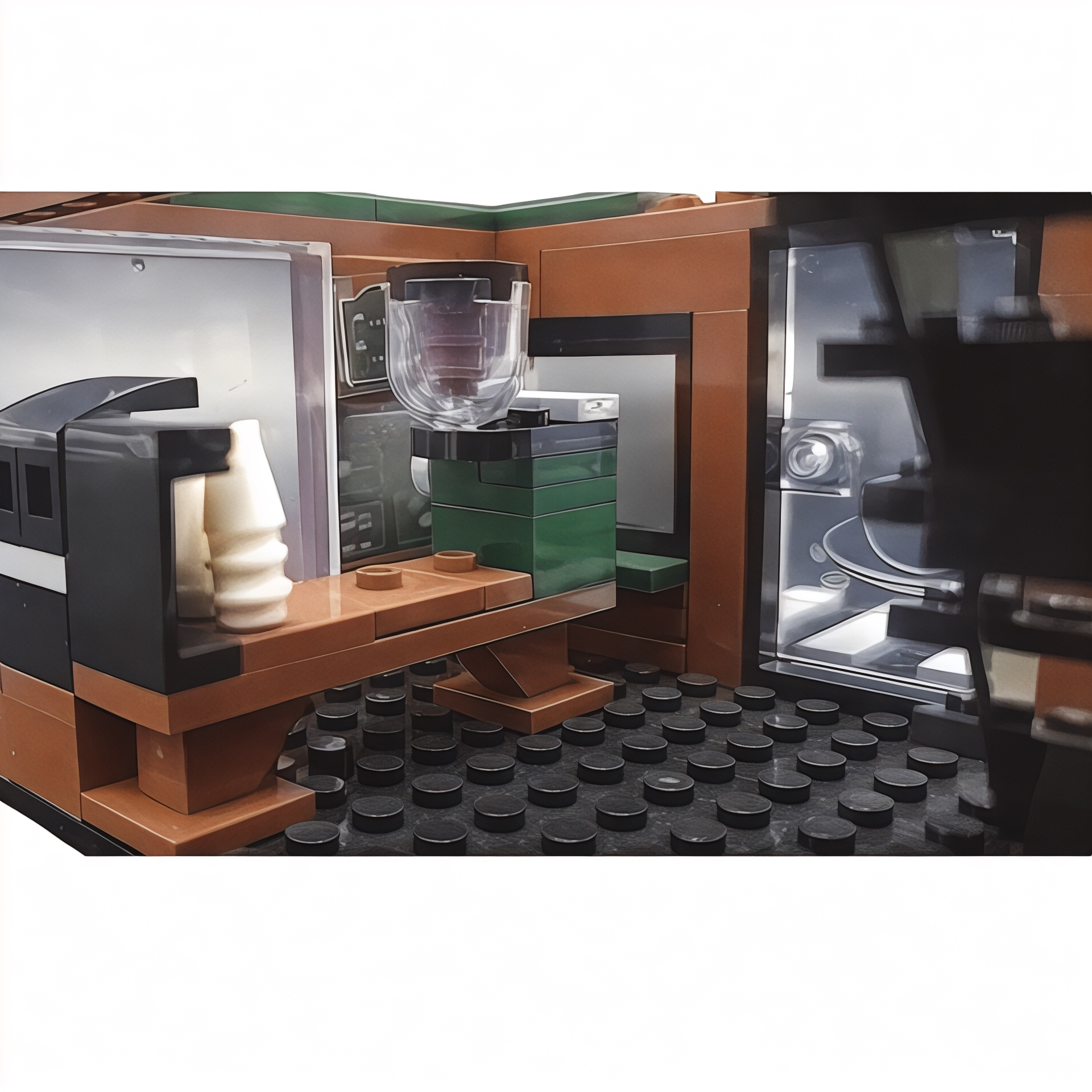 Close-up of Brew Star Café cash register and menu board area inside the shop

