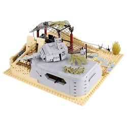 WWII German Military Fortress Model - 1053-Piece Building Block Set with Detailed Combat Bunker Scene - Compatible with Major Brands