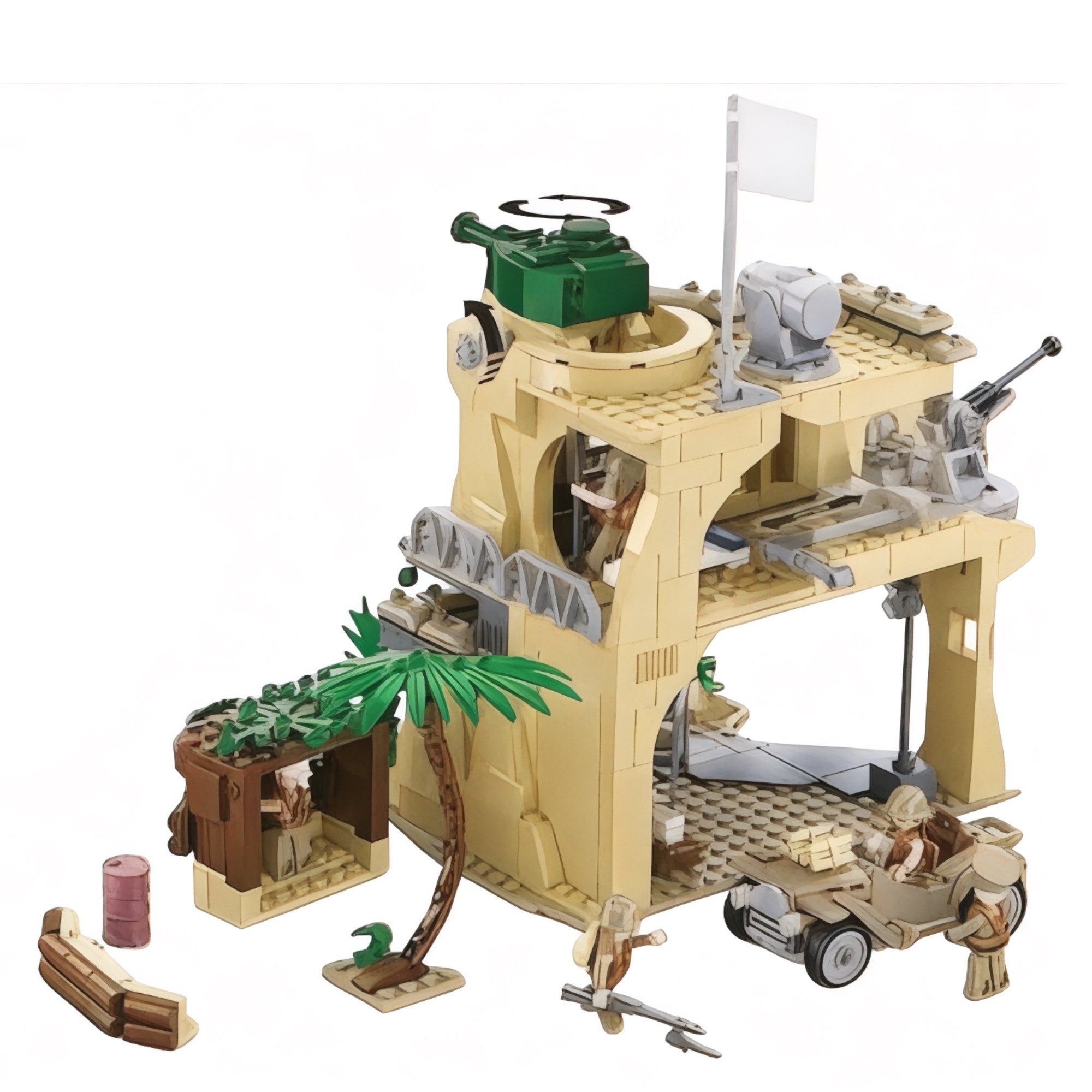 Battle of Iwo Jima WWII Military Building Blocks Set | General Jim's Toys & Bricks | GJ-BIJ