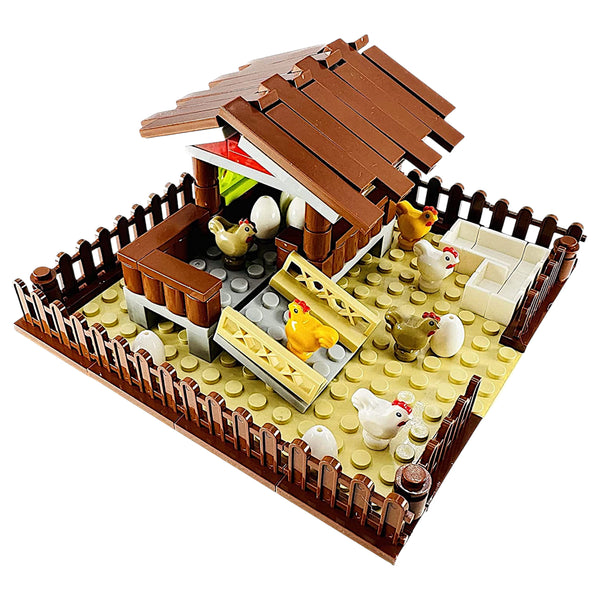 Chicken Coop Hen House Building Blocks Toy Bricks Set | General Jim's Toys