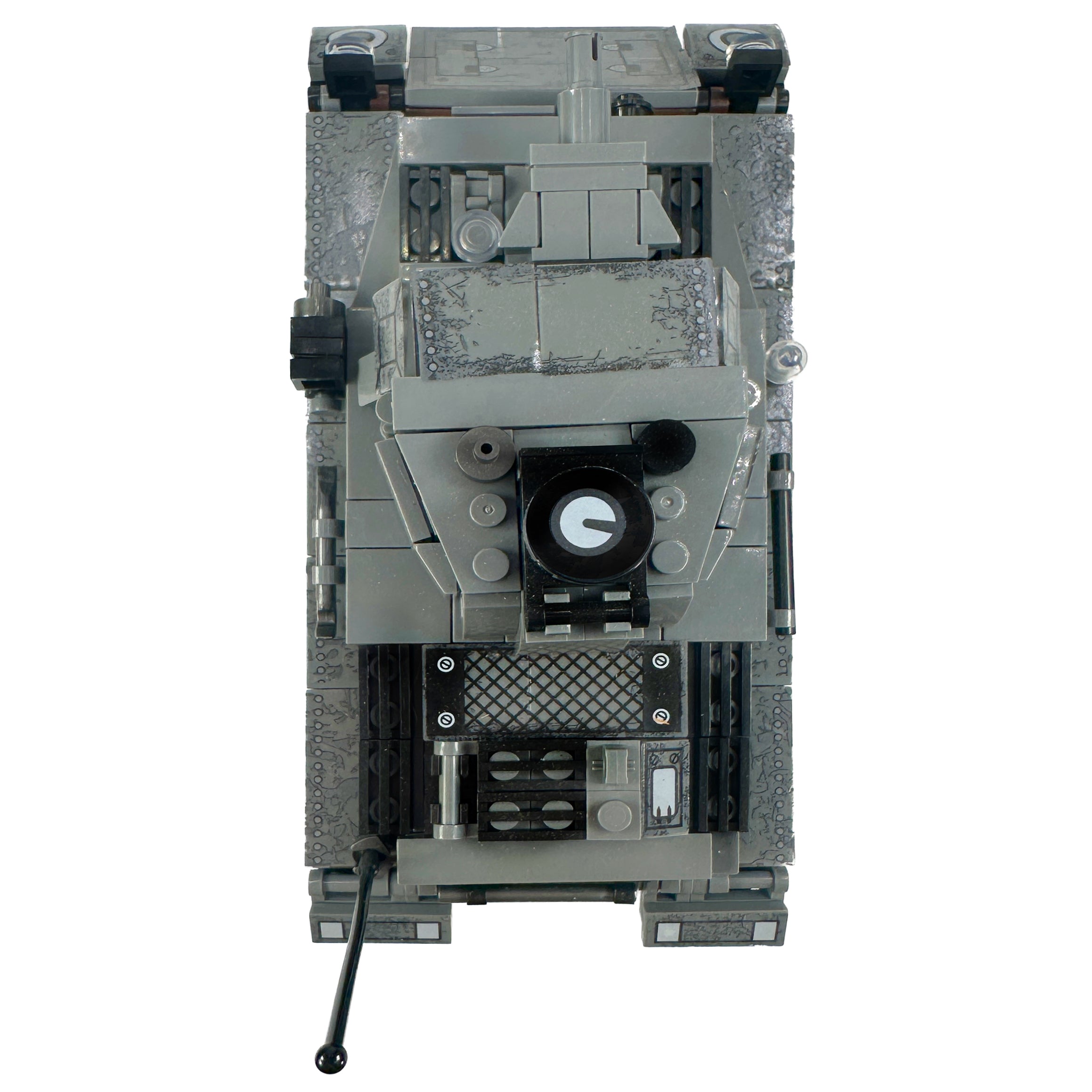 Top view of WWII Panzer IV tank featuring turret, tracks, and hatch details