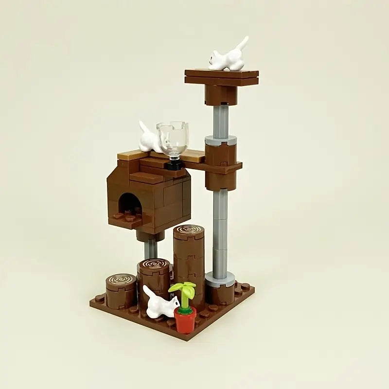 Double Decker Two Level Pets Cat & Dog House Building Block Set | General Jim's Toys