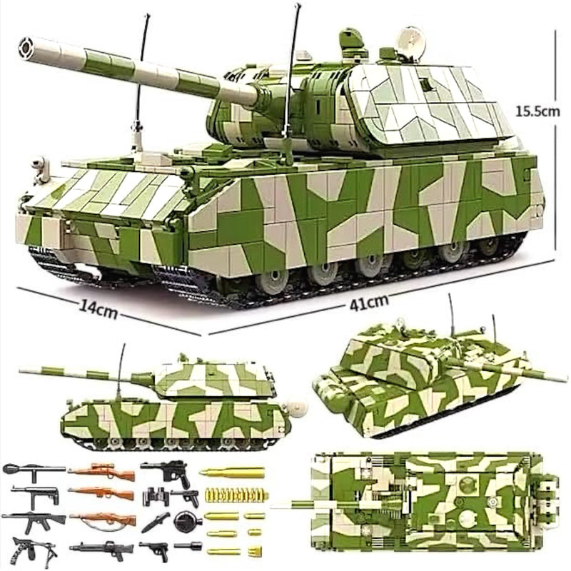 WWII German Panzer VIII Maus Tank Building Set in Camouflage, 
Panzerkampfwagen VIII Authentic and detailed with 2930 pieces