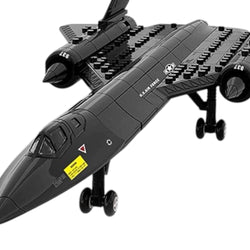 Military Series SR-71 Reconnaissance Aircraft Jet Blackbird Air Force Building Block Set (183 Pieces) -Building and Military Toys