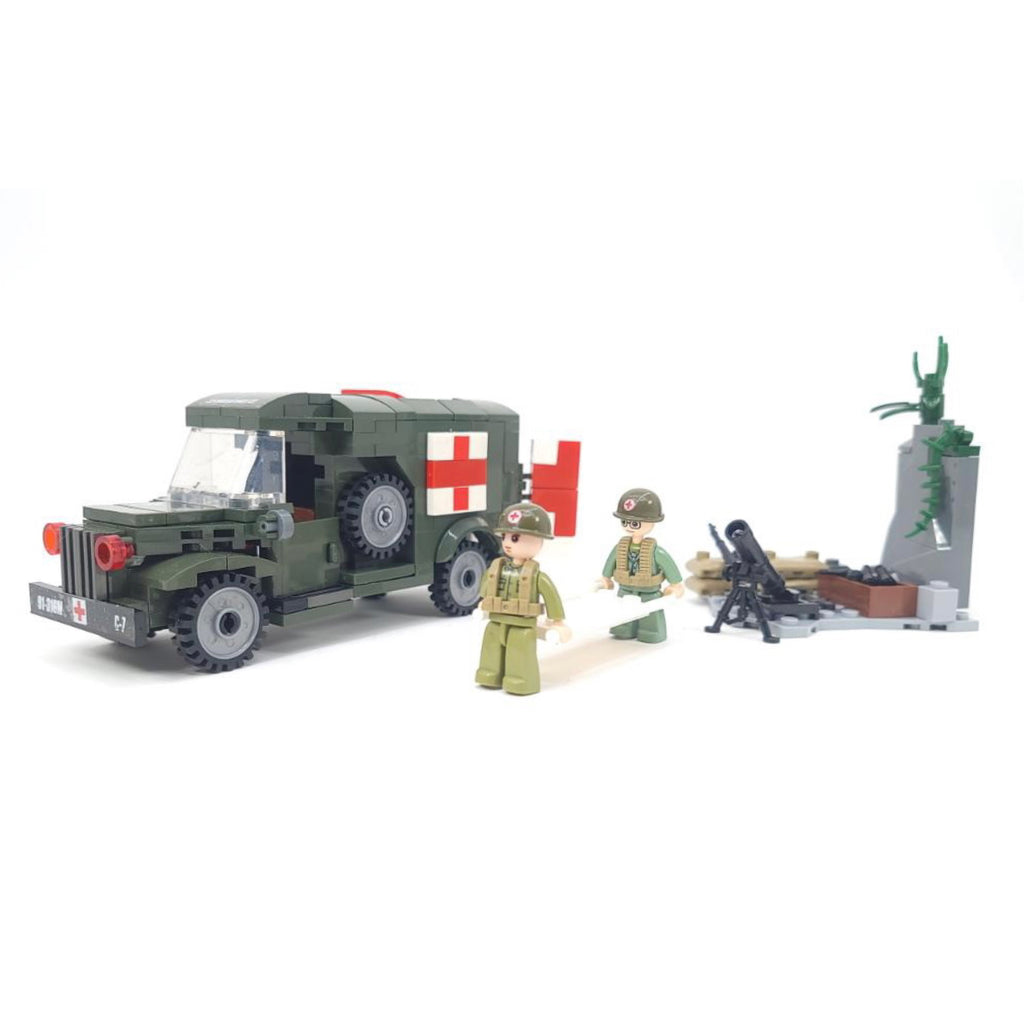 262 Piece Military WW2 Ambulance Building Blocks Toy Bricks Set