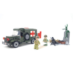 262 Piece Military WW2 Ambulance Building Blocks Toy Bricks Set | General Jim's Toys