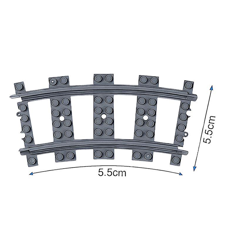 Building Blocks Train Tracks - Switch, Straight, Curved, Flex and Large Rails