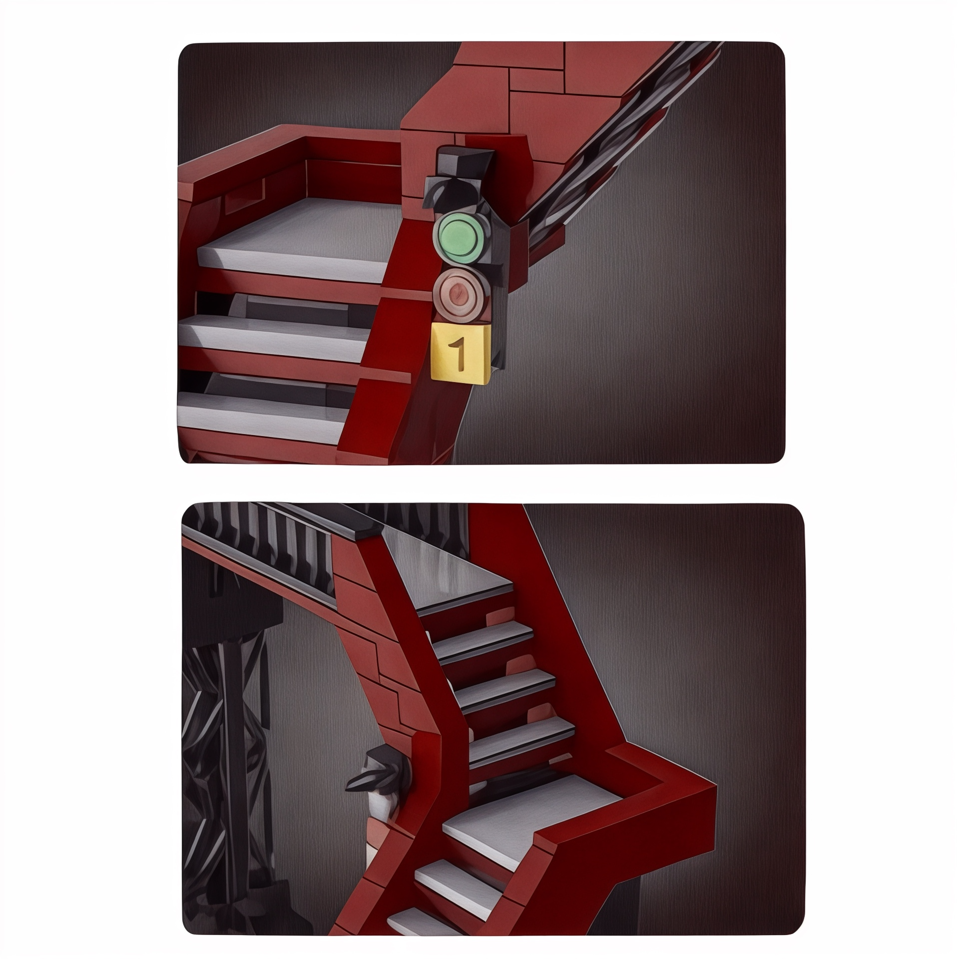 Red Railway Crossing Bridge Building Block Set | General Jim's Toys | GJ-RRC