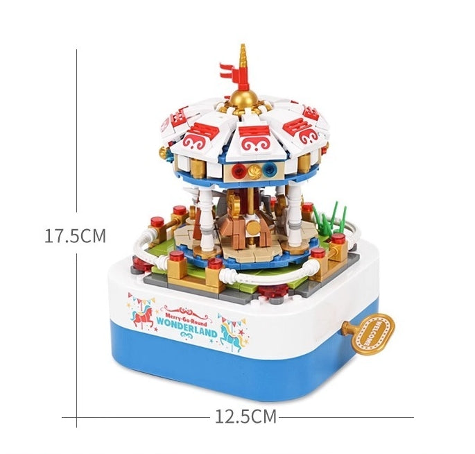 Musical Merry-Go-Round Building Block Set | General Jim's Toys & Bricks | GJ-MBMW