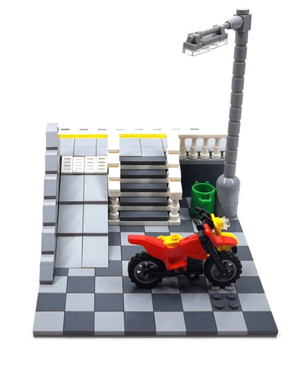 Railway or Metro Elevated Platform Building Bricks Set  | General Jim's Toys | GJ-CTP