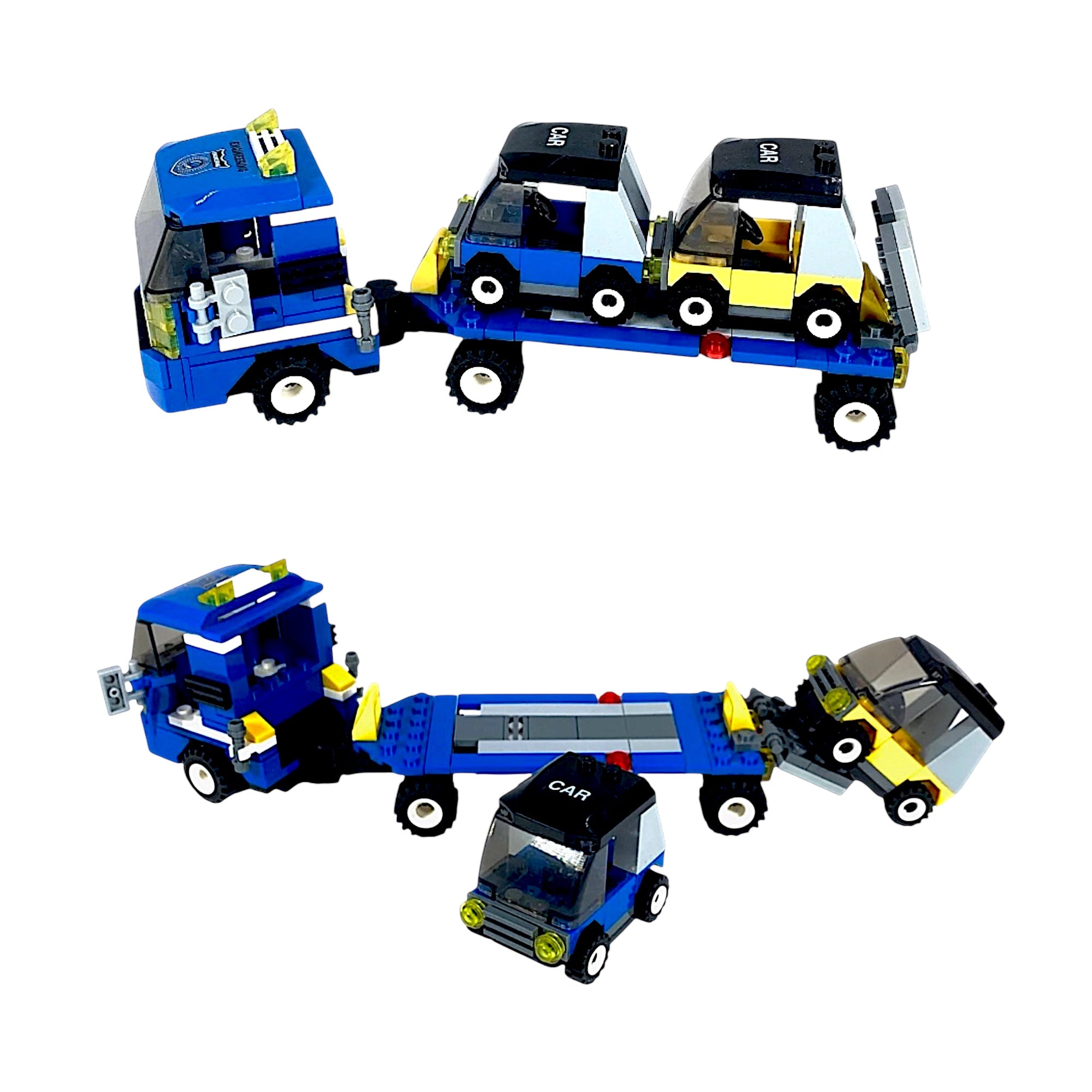 Blue Car Hauler Building Blocks Set | General Jim's Toys & Bricks | GJ-BCH